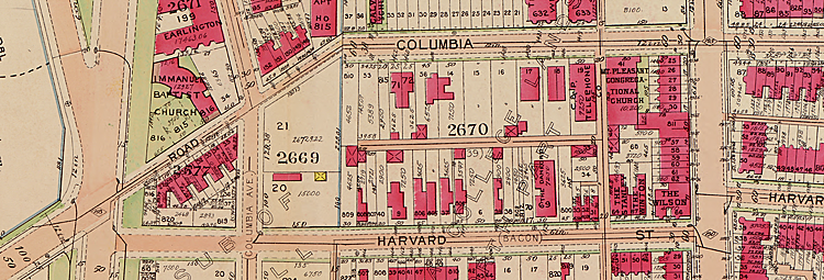 Map from 1911 Street Atlas